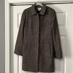 Vintage Ann Taylor Loft wool coat with matching purse / Size 6